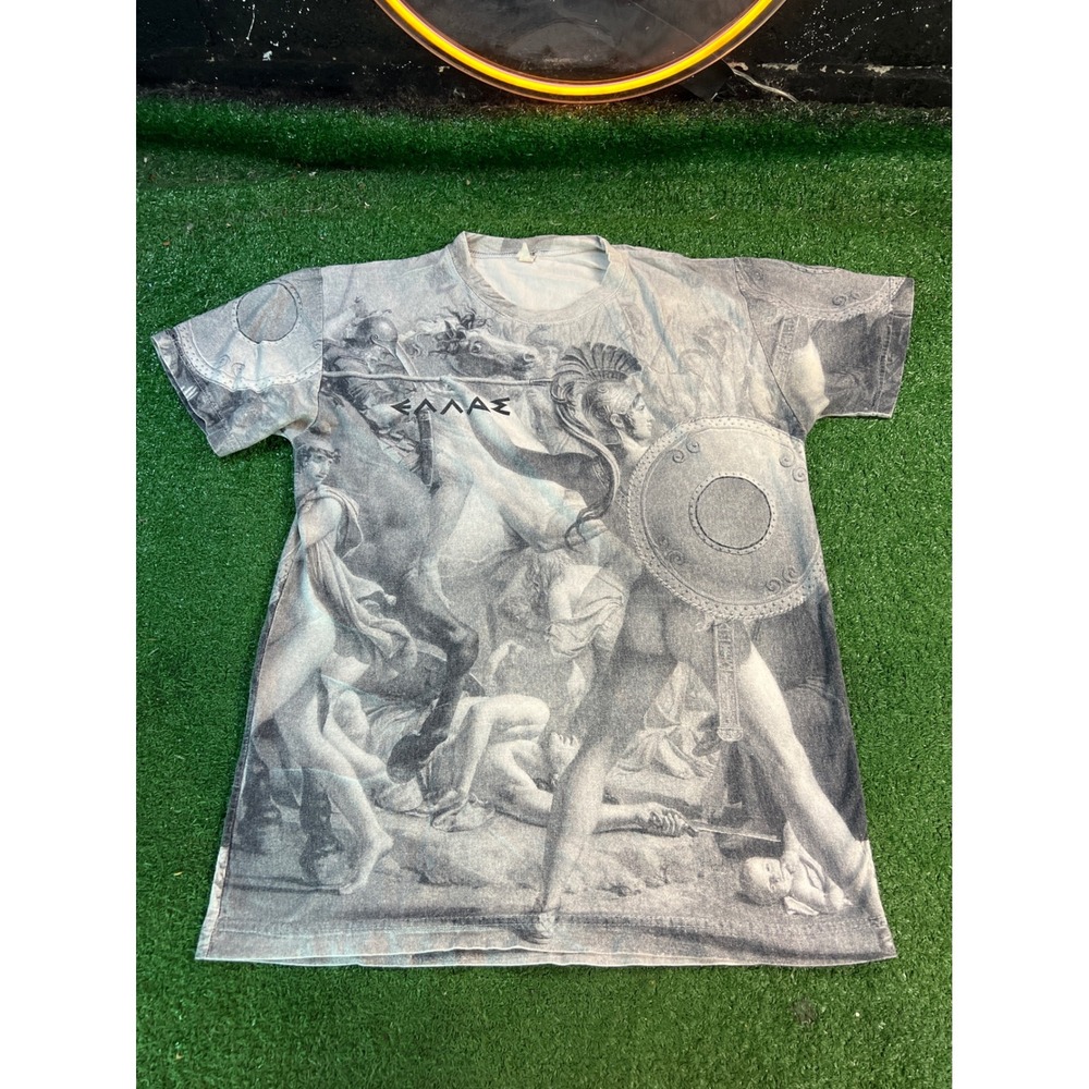 Classical Greek All Over Print T‎ Shirt Ancient History Art Tee Menswear Size M